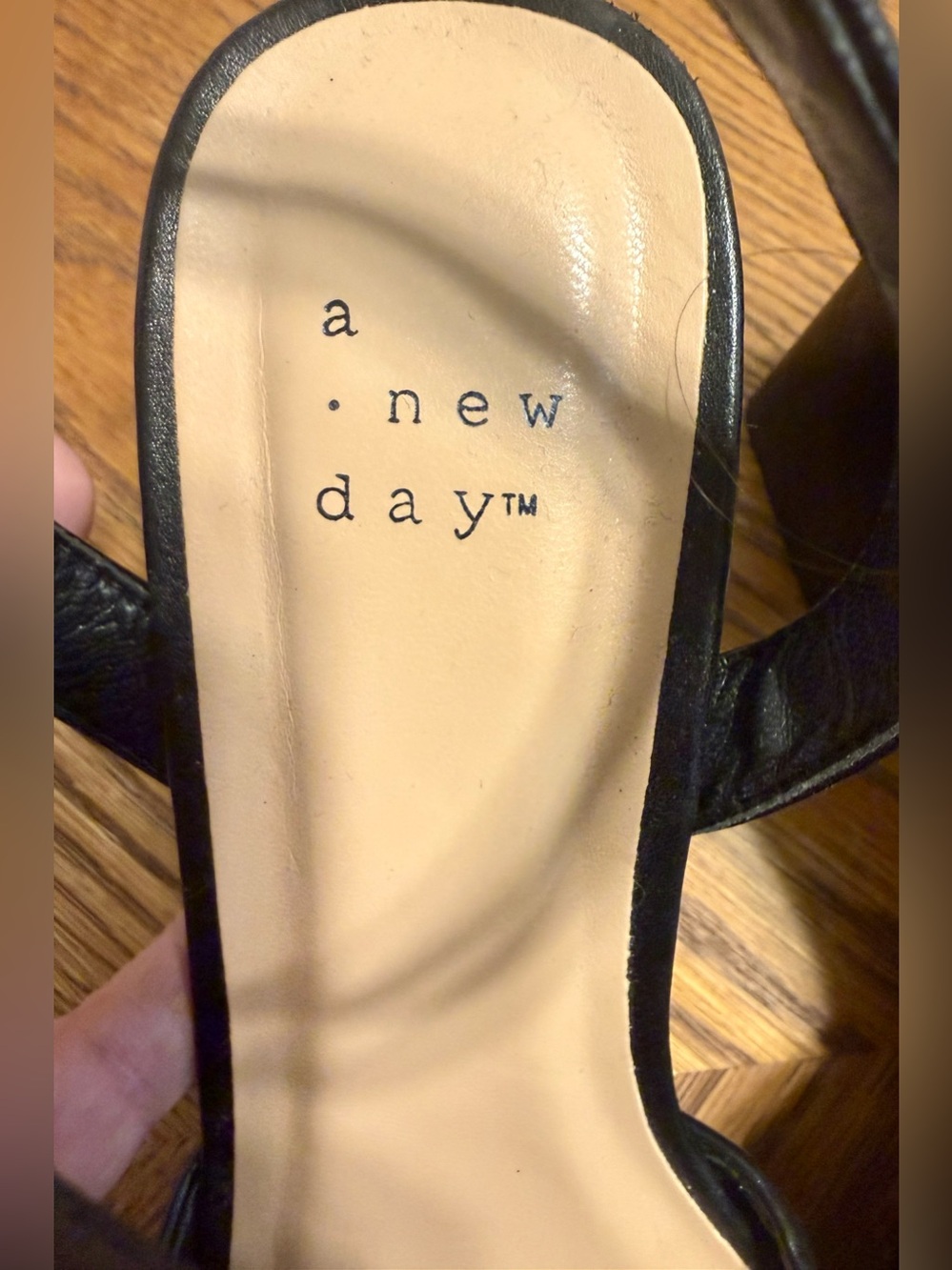 A New Day Black Ankle Strap Platform Heels | Women’s Block Heel Sandals - Picture 3 of 7